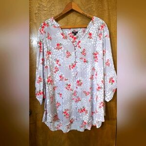 Floral Button-Down Women's Top